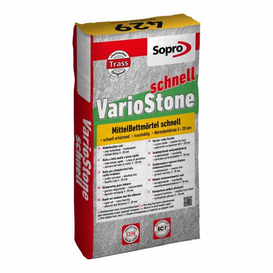 SOPRO TRASSHALTIGER MITTELBETTMÖRTEL VARIOSTONE SCHNELL -VST 429 , 25 KG 