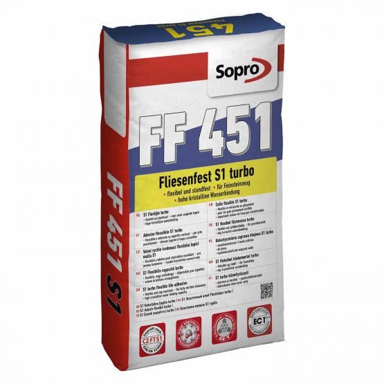 SOPRO FF 451FLIESENFEST S1 TURBO - S1 FLEXKLEBER SCHNELL 25KG 