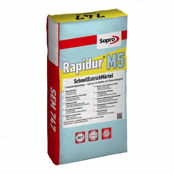 SOPRO RAPIDUR M5 SCHNELLESTRICHMÖRTEL - SEM 747, 25 KG 